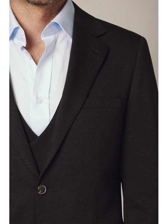 Lancerto Lancerto Marynarka Bagnone MA131225000007 Brązowy Slim Fit