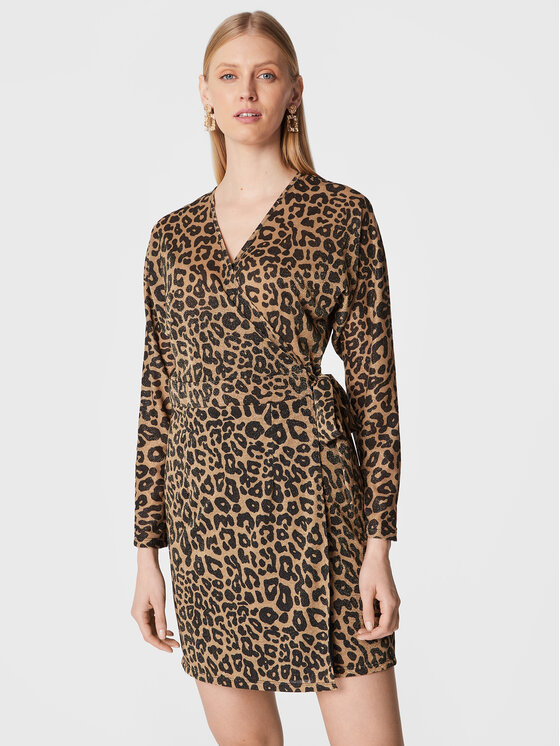 Liu Jo Liu Jo Vsakodnevna obleka WF2233 J4039 Rjava Regular Fit
