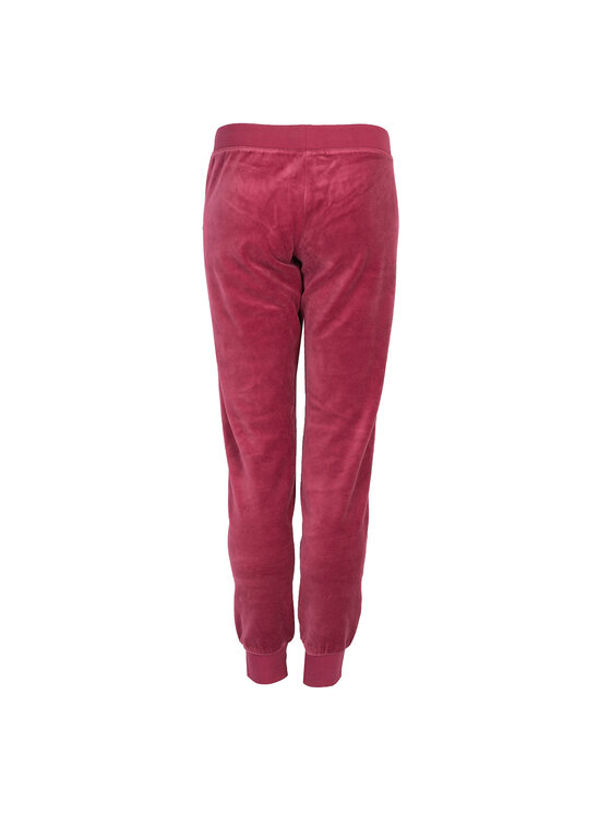 Juicy Couture Juicy Couture Kalhoty z materiálu WTKB79609 Bordó Regular Fit