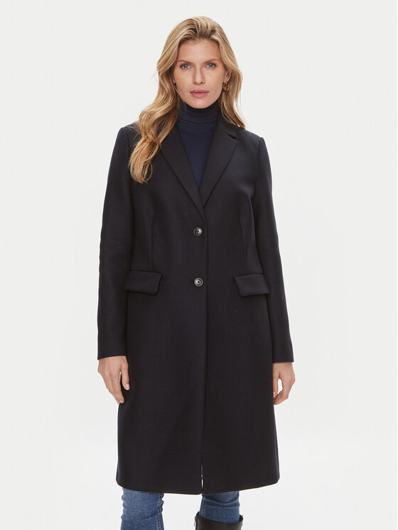 Tommy Hilfiger Tommy Hilfiger Вовняне пальто WW0WW39753 Cиній Regular Fit