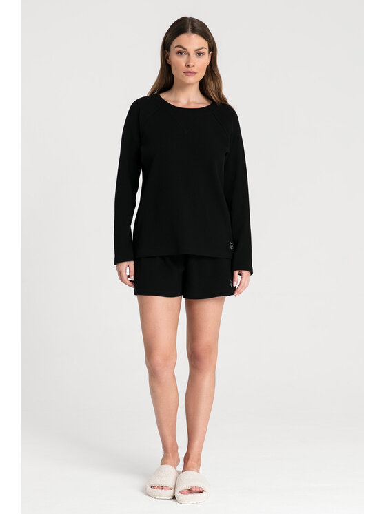 LaLupa LaLupa Bluzka LA076 Czarny Comfortable Fit