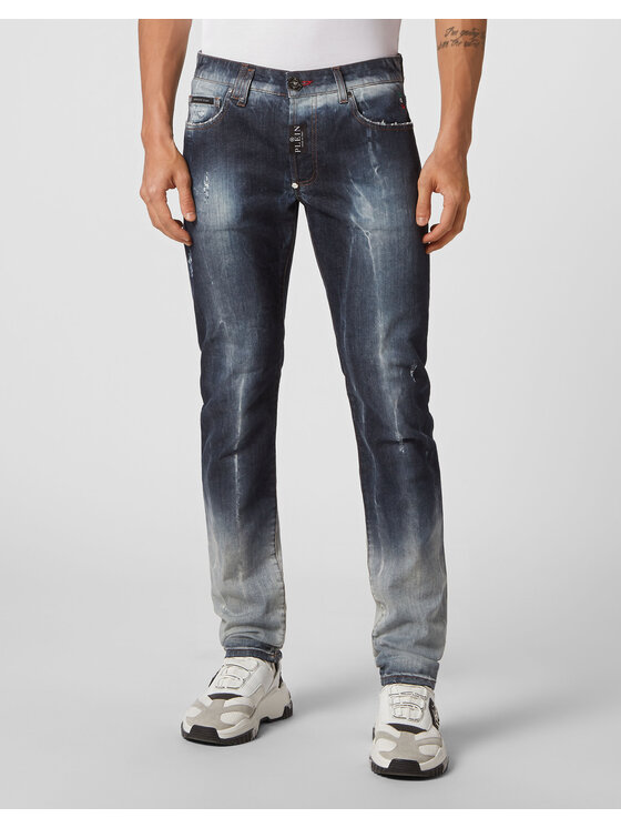 PHILIPP PLEIN PHILIPP PLEIN Jeansy 403 Niebieski Straight Leg