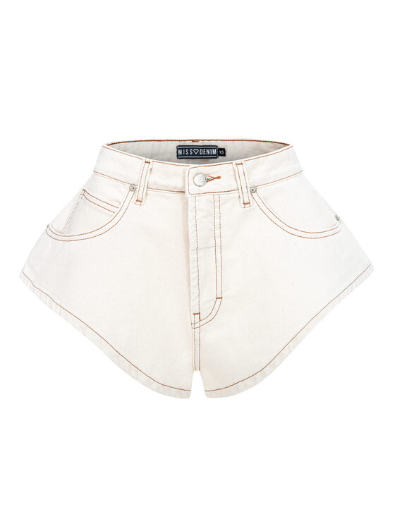 MissDenim MissDenim Džínové šortky Skorts Écru Regular Fit
