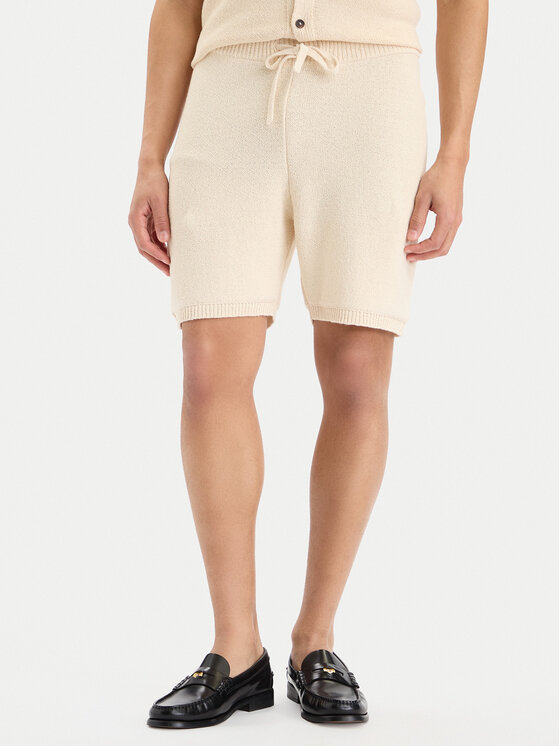 Tommy Hilfiger Tommy Hilfiger Auduma šorti MW0MW42797 Krēmkrāsas Regular Fit