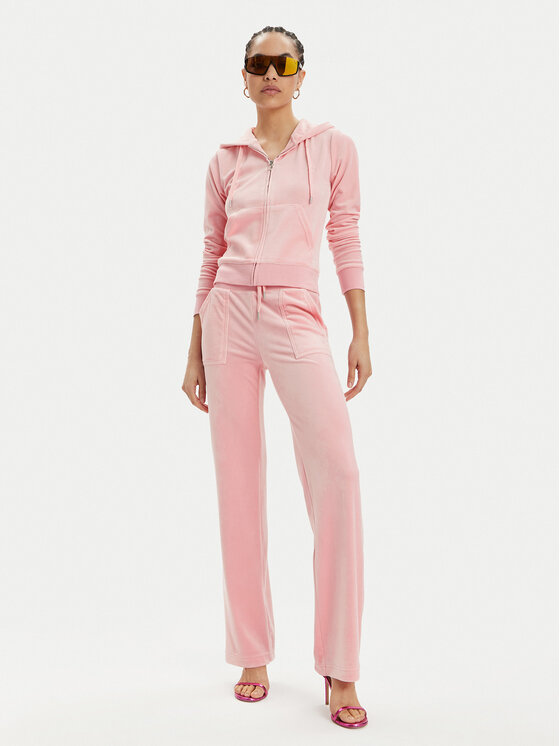 Juicy Couture Juicy Couture Majica dugih rukava Robertson JCAP176 Ružičasta Slim Fit