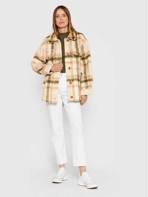 American Eagle American Eagle Преходно яке 038-1383-3137 Бежов Oversize
