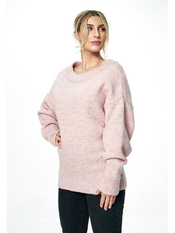 FIGL FIGL Sveter M882 Ružová Oversize