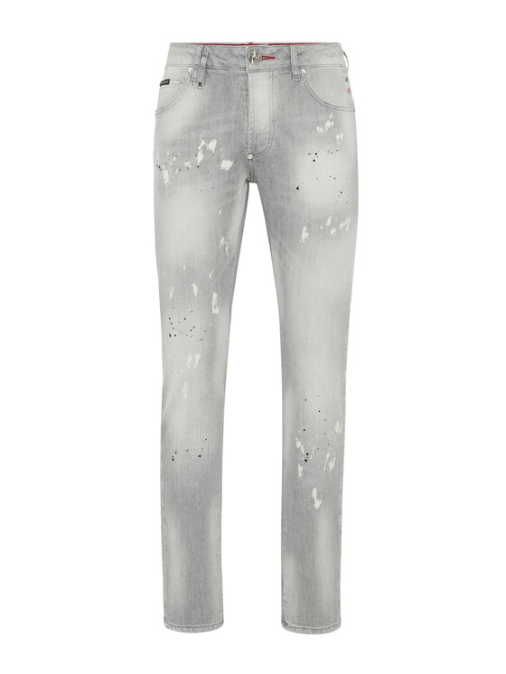 PHILIPP PLEIN PHILIPP PLEIN Jeansy 21113 Szary Straight Leg