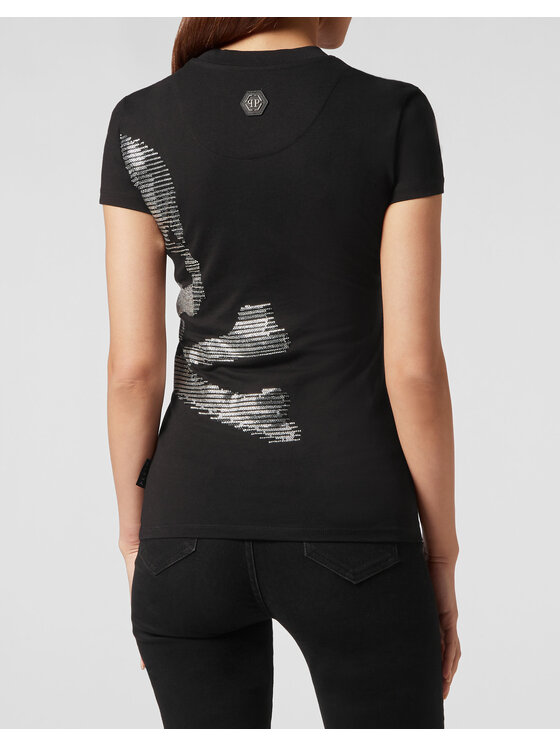 PHILIPP PLEIN PHILIPP PLEIN T-Shirt 7079 Czarny Regular Fit