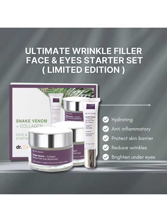 dr. Eve Ryouth dr. Eve Ryouth Zestaw startowy Ultimate Wrinkle Filler do twarzy i oczu (edycja limitowana) Zestaw do pielęgnacji