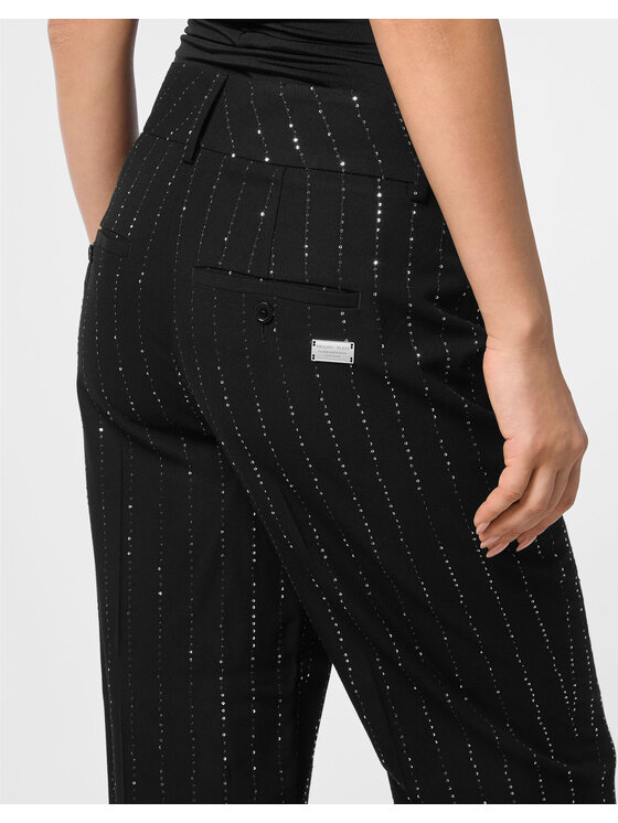 PHILIPP PLEIN PHILIPP PLEIN Spodnie materiałowe 25529 Czarny Flare Fit