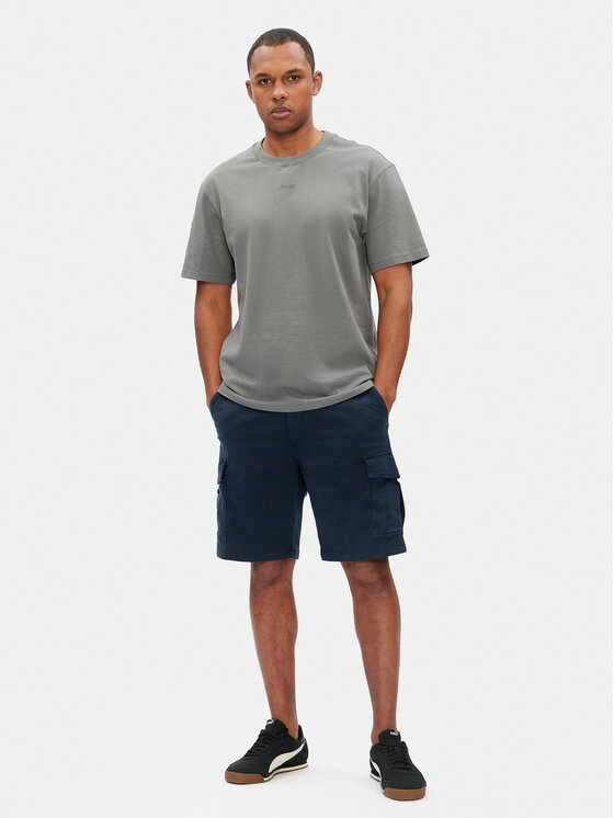Pepe Jeans Pepe Jeans Medžiaginiai šortai Seasonal PM801179 Tamsiai mėlyna Regular Fit