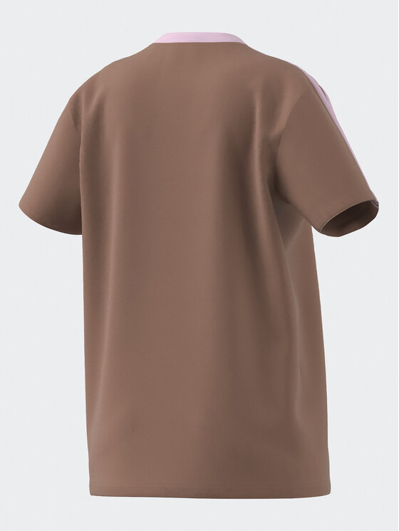adidas adidas Тишърт Essentials 3-Stripes T-Shirt IM2871 Кафяв Loose Fit