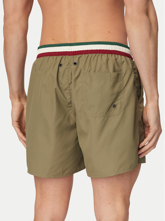 Aeronautica Militare Aeronautica Militare Plavecké šortky 261BW0233UCT02967 Zelená Regular Fit