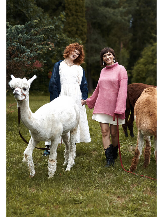 YOU by Tokarska YOU by Tokarska Sweter Półgolf Alpaka Brązowy Regular Fit