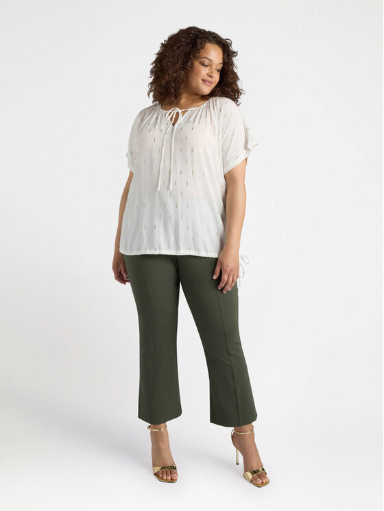 Fiorella Rubino Fiorella Rubino Bluzka 2518L000645N011 Biały Regular Fit
