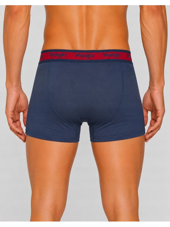 Wrangler Wrangler Bokserki Alford 3 Pack Cotton Elastane Trunks Niebieski