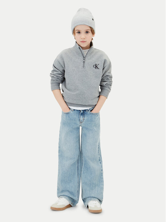 Calvin Klein Jeans Calvin Klein Jeans Суитшърт LVCKTJB47B Сив Regular Fit