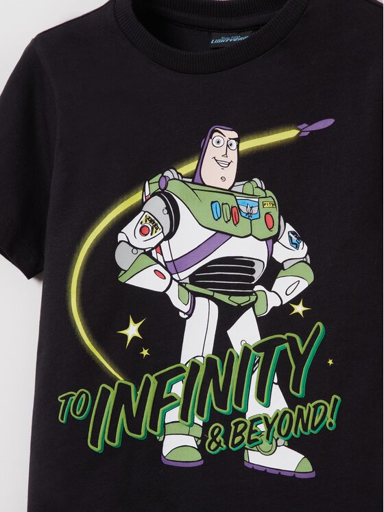 OVS OVS Тишърт LIGHTYEAR 1737871 Черен Regular Fit