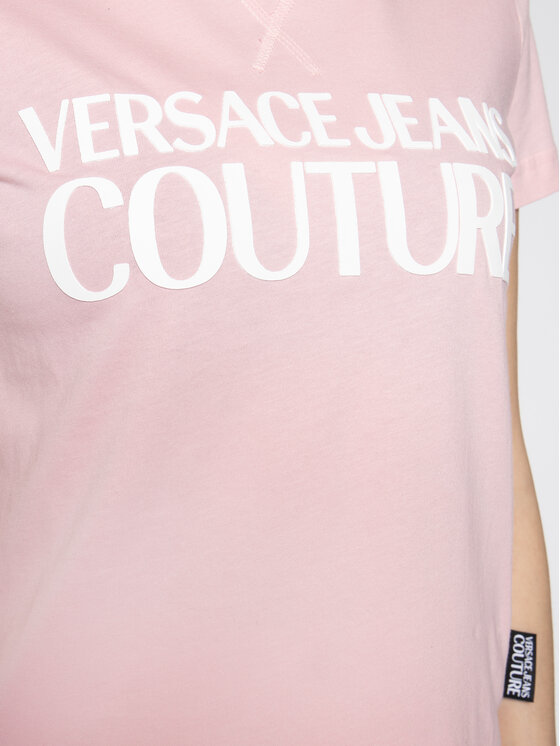 Versace Jeans Couture Versace Jeans Couture Marškinėliai B2HVA7X0 Rožinė Regular Fit