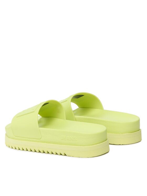 Tommy Jeans Tommy Jeans Чехли Elev Fltfrm Pl Sld EN0EN02110 Зелен