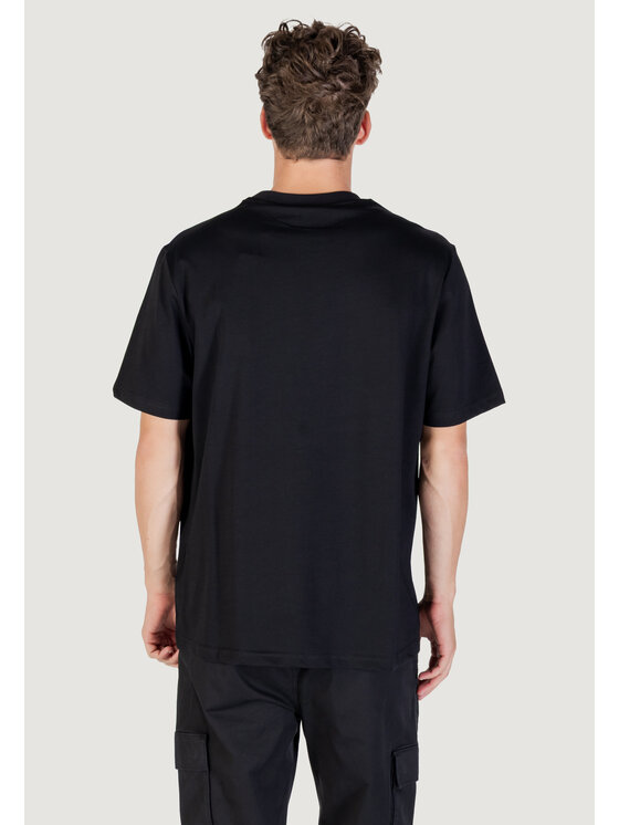 Antony Morato Antony Morato T-shirt RELAXED WITH RUBBER FLOCK LOGO PRINT Nero Relaxed Fit