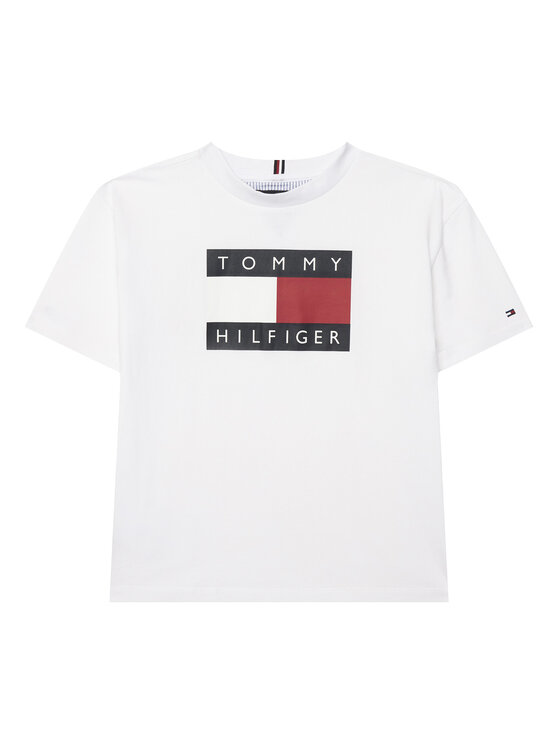Tommy Hilfiger Tricou KB0KB10340 D Alb Regular Fit