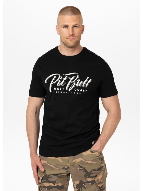 PITBULL PITBULL T-Shirt Koszulka męska EL JEFFE L Czarny Regular Fit