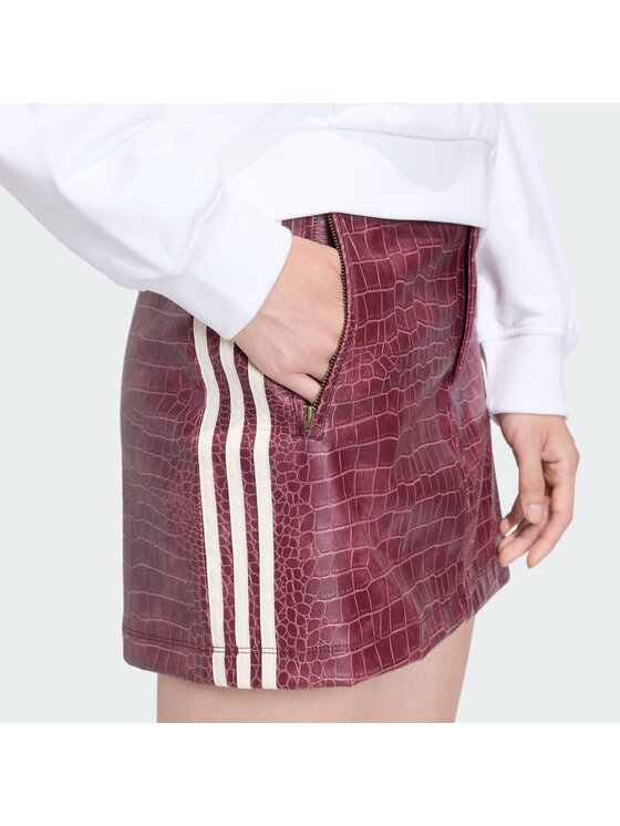 adidas adidas Ādas imitācijas svārki Pleather KD8785 Bordo Regular Fit