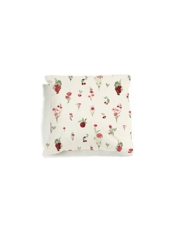 White pocket Poszewka na poduszkę we wzory Beżowy