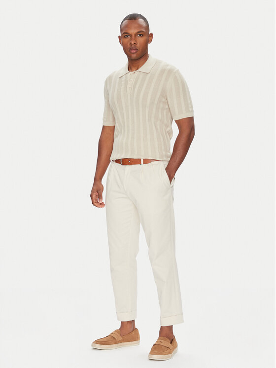 Baldessarini Baldessarini Polokošeľa B4 50024.5232 Béžová Slim Fit