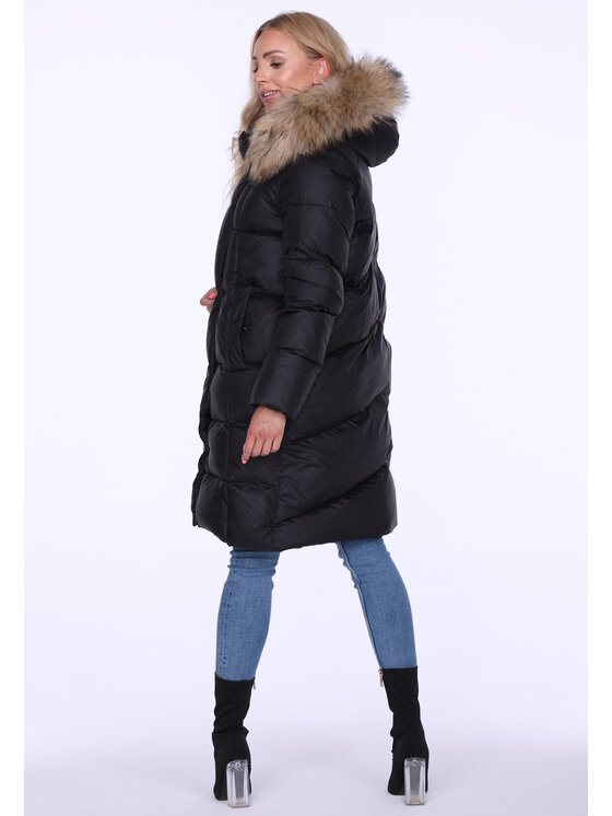 Perso Perso Kurtka puchowa BLH220011FXF Czarny Regular Fit