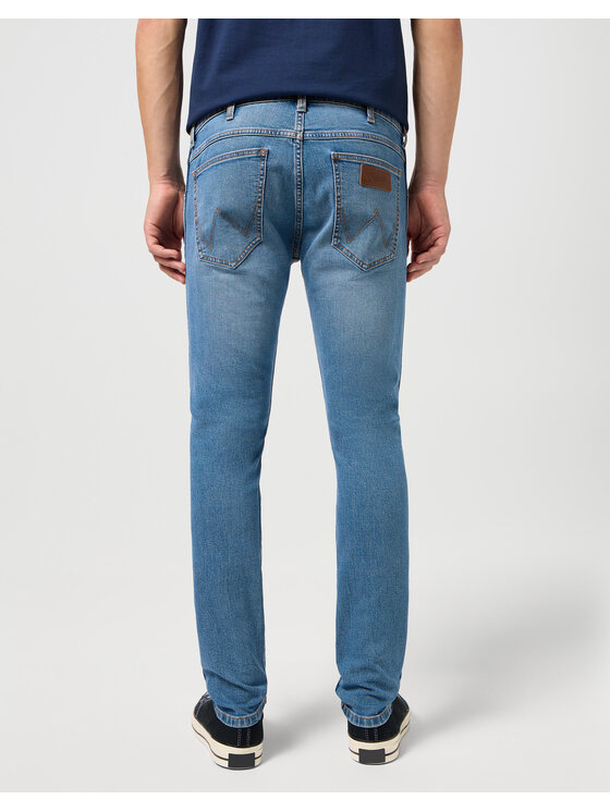Wrangler Wrangler Spodnie materiałowe BRYSON Niebieski Skinny Fit