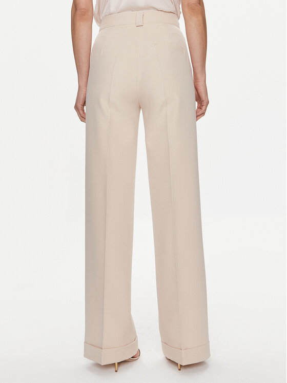 Maryley Maryley Текстилни панталони 24EB537/43GE Бежов Relaxed Fit