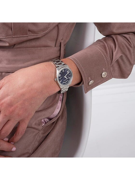 Guess Guess Hodinky GW0307L1 Stříbrná