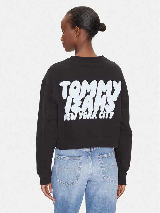 Tommy Jeans Tommy Jeans Pulóver DW0DW21345 Fekete Relaxed Fit