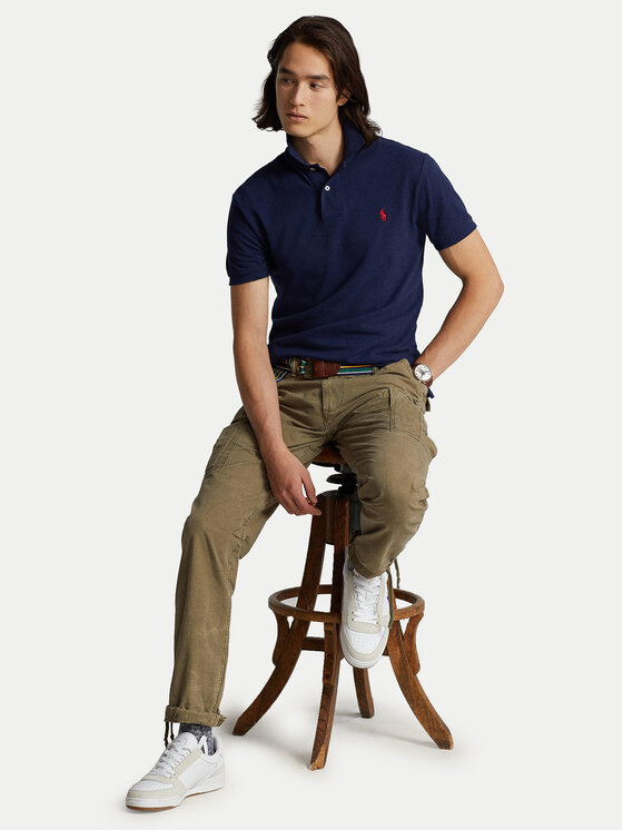 Polo Ralph Lauren Polo Ralph Lauren Polo marškinėliai Core Replen 710795080 Tamsiai mėlyna Slim Fit