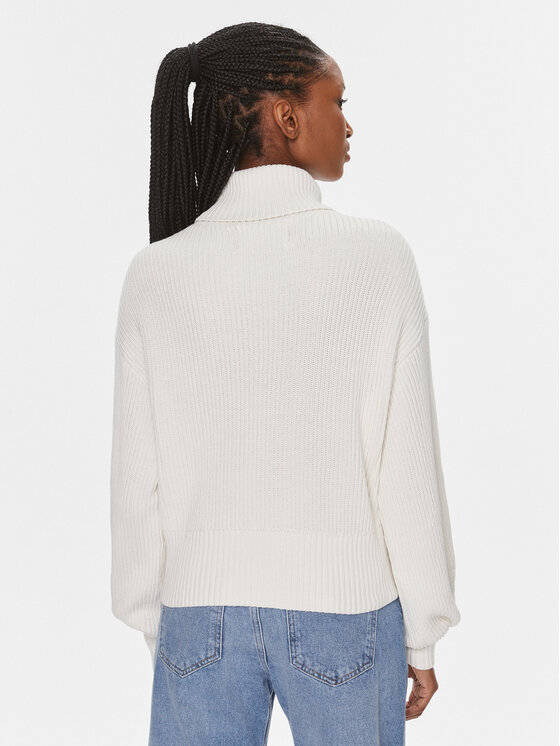 Calvin Klein Jeans Calvin Klein Jeans Rollkragenpullover J20J221960 Écru Regular Fit