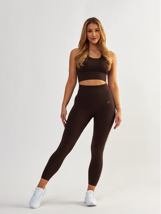BeShaped BeShaped Legginsy Modelujące Body Boost Brązowy Shaping Fit