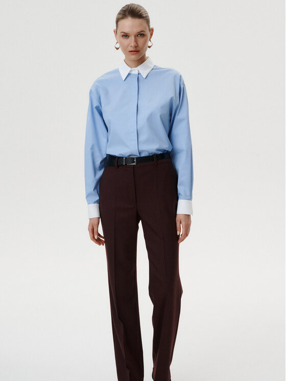 MARI PRETI MARI PRETI Camicia Nebbia Blu Regular Fit