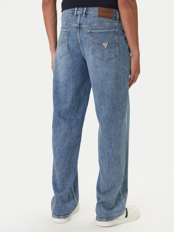 Guess Guess Jeansy M6RA0P D0618 Niebieski Baggy Fit