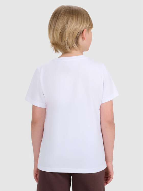 4F 4F T-Shirt BASIC+ Biały Regular Fit