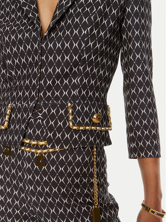 Elisabetta Franchi Elisabetta Franchi Zakó GI-S85-46E2 Fekete Regular Fit