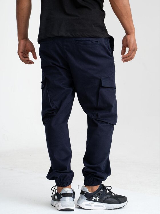 Machinist Machinist Spodnie cargo Spodnie Bojówki Materiałowe Męskie Granatowe Machinist Convenient Cargo M Granatowy Regular Fit