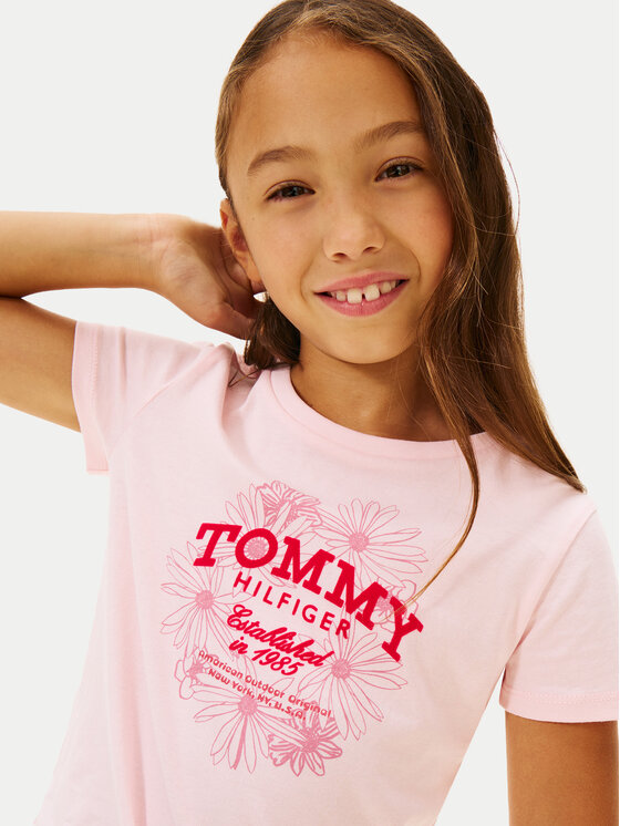 Tommy Hilfiger Tommy Hilfiger Tricou KG0KG09257 S Roz Regular Fit