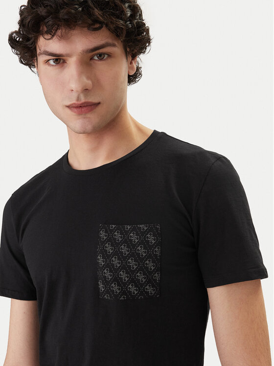 Guess Guess T-shirt F6GI12 K6XN4 Crna Regular Fit