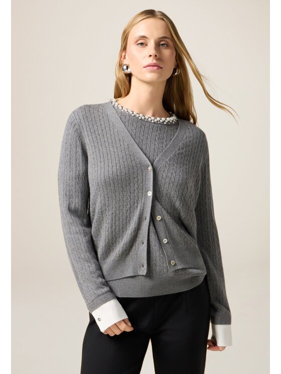 Oltre Oltre Maglione M332J005072N013 Grigio Slim Fit