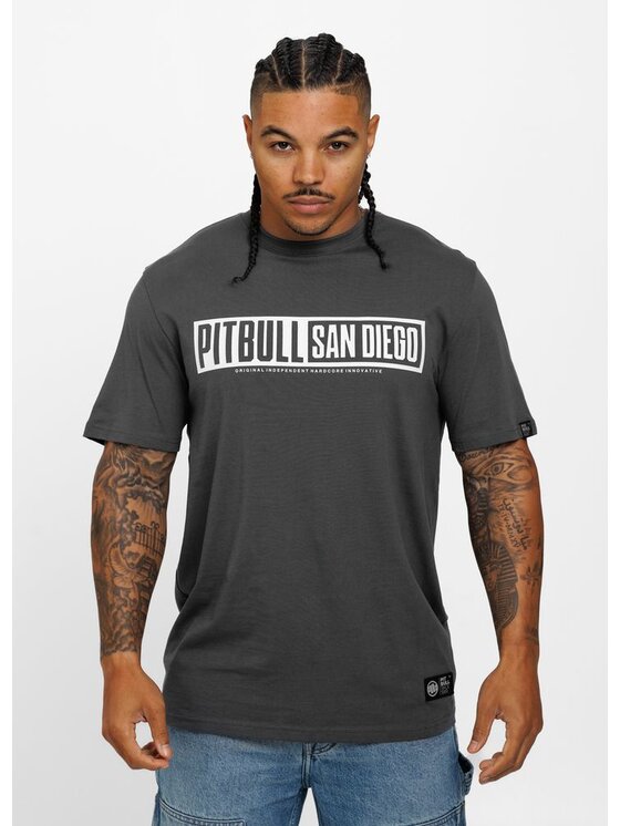 PITBULL PITBULL T-Shirt Koszulka Szary Regular Fit