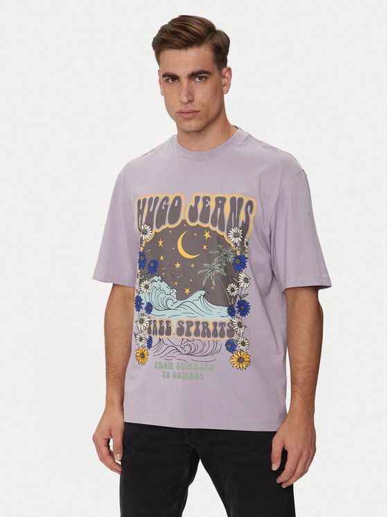 Hugo Tricou Nirito 50513199 Violet Regular Fit
