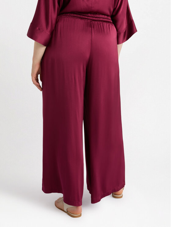 Fiorella Rubino Fiorella Rubino Spodnie materiałowe P092L002268N016 Bordowy Over Fit